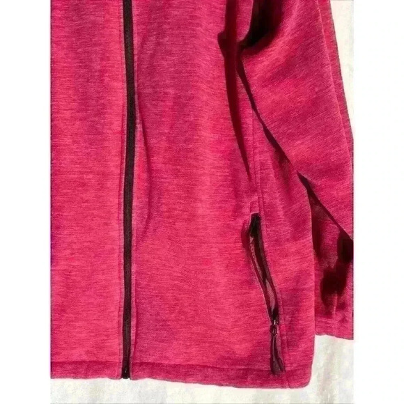 NEW BALANCE Jacket Women's Size 1X Fleece Pink Full Zip Pockets Soft Shell - Picture 4 of 11